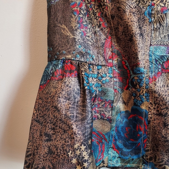 Anthropologie Sleeveless Metallic Jacquard Peplum Top Blouse Size 4 NEW NWT - Picture 5 of 10